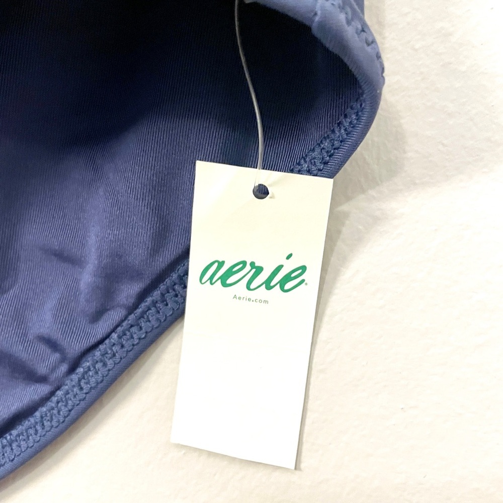 Aerie High Waisted Bikini Bottoms – Navy Blue (Size Small, NWT) - Picture 3 of 9